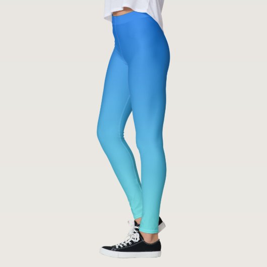 Blue Aqua Gradient Ombre All-Over-Print-Leggings Leggings (Links)