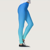 Blue Aqua Gradient Ombre All-Over-Print-Leggings Leggings (Rechts)