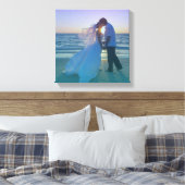 Blue Aqua Gradient Overlay Wedding Foto Leinwanddruck (Insitu (Schlafzimmer))
