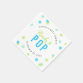 Blue Aqua Green Confetti Bereit zum Pop Babydusche Serviette (Ecke)