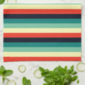 Blue Aqua Green Yellow Red Geschirrtuch (Gefaltet)