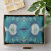 Blue Aqua Mandala Rosette Retro Hippie Seidenpapier (Geschenk)
