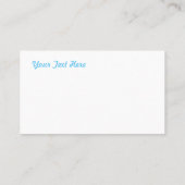 Blue Aqua Mandala Rosette Retro Hippie Visitenkarte (Rückseite)