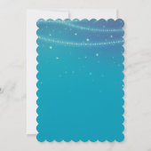 Blue Aqua Mermaid Sparkle Birthday Einladung (Rückseite)