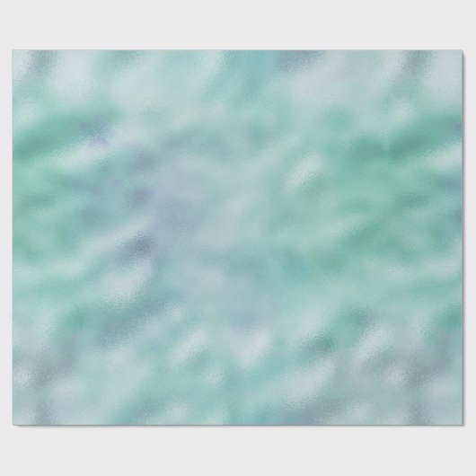 Blue Aqua Mint Ombre Geschenkpapier (Flach)