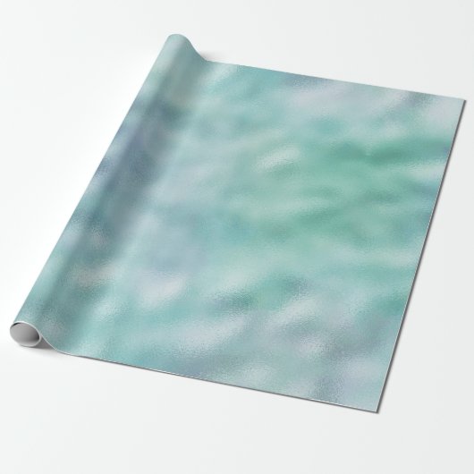 Blue Aqua Mint Ombre Geschenkpapier (Ungerollt)