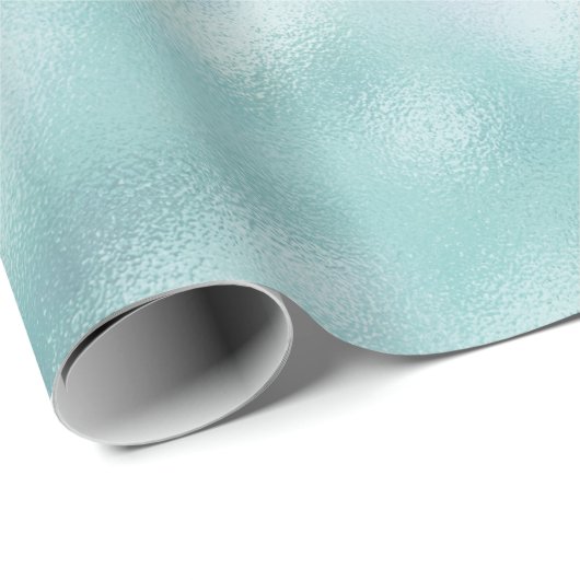 Blue Aqua Mint Ombre Geschenkpapier (Rolleneckpunkt)