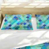 Blue Aqua Moroccan Mosaic Pattern Kissenbezug