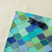 Blue Aqua Moroccan Mosaic Pattern Strandtuch (Beispiel)