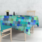 Blue Aqua Moroccan Mosaic Tischdecke