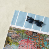 Blue Aqua Ocean Lobster Beachy Strandtuch (Beispiel)