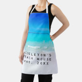 Blue Aqua Ocean Sea Beach Privatfamilie Schürze (InSitu)