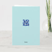 Blue-Aqua-Silhouette Conch Muschel Card Karte (Rückseite)