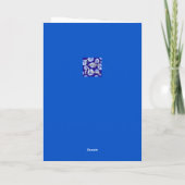 Blue-Aqua-Silhouette Conch Muscheln Card Karte (Rückseite)