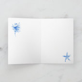 Blue-Aqua-Silhouette Conch Muscheln Card Karte (Innenseite)