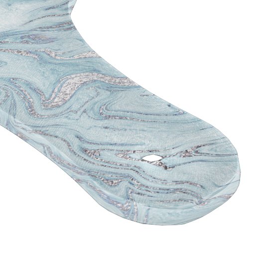Blue Aqua Silver Marble Schneidebrett (Ecke)