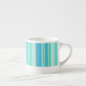 Blue & aqua Strand gestreift Kaffee Espresso Tasse (Rechts)
