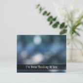 Blue & Aquamarin Abstrakt Bokeh Foto, Denken Sie a Postkarte (Stehend Vorderseite)