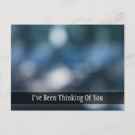 Blue & Aquamarin Abstrakt Bokeh Foto, Denken Sie a Postkarte