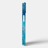 Blue Aquamarin Agate Texture Case-Mate iPhone Hülle (Rückseite / Rechts)