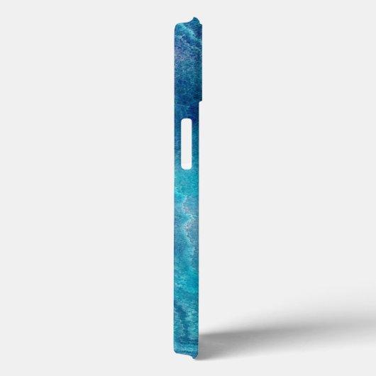 Blue Aquamarin Agate Texture Case-Mate iPhone Hülle (Rückseite / Rechts)