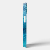 Blue Aquamarin Agate Texture Case-Mate iPhone Hülle (Rückseite / Rechts)