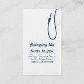 Blue aquamarin and white DJ Promoter Visitenkarte (Rückseite)