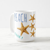 Blue & Aquamarin Beach Bitte ! Starfish Classic Kaffeetasse (Vorderseite Links)
