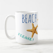 Blue & Aquamarin Beach Bitte ! Starfish Classic Kaffeetasse (Links)