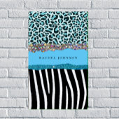 Blue Aquamarin Black Turquoise Giro Modern Glam Re Badhandtuch Set