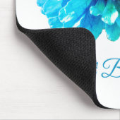 Blue Aquamarin Daisy | Retroblau Mousepad (Ecke)