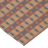 Blue Aquamarin Dark Brown Beige Orange Red Tribal Tischdecke (Schrägansicht)