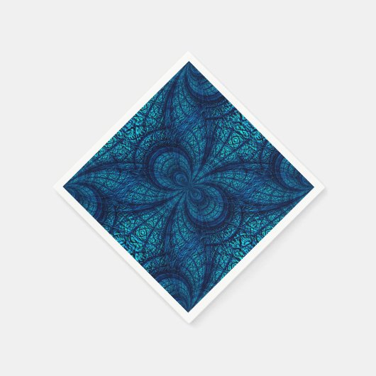 Blue Aquamarin Decorative Napkins Serviette (Ecke)