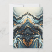 Blue Aquamarin Gold Agate Modern Glam Elegante Hoc Einladung (Rückseite)