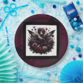 Blue Aquamarin Gold Agate Modern Glam Elegante Hoc Pappteller (Party)