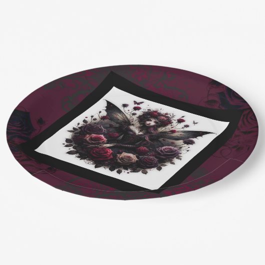 Blue Aquamarin Gold Agate Modern Glam Elegante Hoc Pappteller (Schrägansicht)