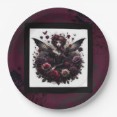 Blue Aquamarin Gold Agate Modern Glam Elegante Hoc Pappteller (Vorderseite)