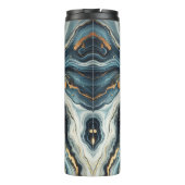 Blue Aquamarin Gold Agate Modern Glam Eleganter St Thermosbecher (Rückseite)