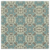 Blue Aquamarin Green Gran Ochre Angesagtes Orienta Stoff (Nahaufnahme)