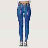 Blue Aquamarin Imitats Blue Denim Leggings (Vorderseite)
