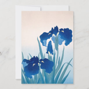 Blue & Aquamarin Iris Vielen Dank Feiertagskarte