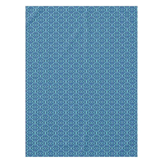 Blue Aquamarin Openwork Lace Pattern Tischdecke (Vorderseite)