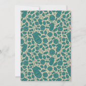 Blue Aquamarin Retro Gemütliche Weihnachtsfeiertag Einladung (Rückseite)