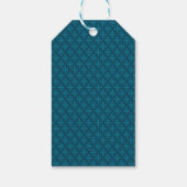 Blue Aquamarin Retro Tides of Christmas Vibes Geschenkanhänger (Rückseite)