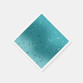 Blue Aquamarin Sparkle Serviette (Ecke)