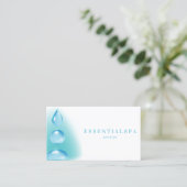 Blue Aquamarin Spiritual Water drops reiki yoga ze Visitenkarte (Stehend Vorderseite)