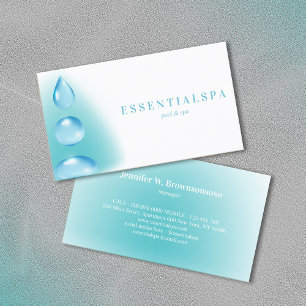 Blue Aquamarin Spiritual Water drops reiki yoga ze Visitenkarte