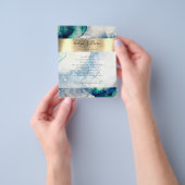 Blue Aquamarin Watercolor Gold Fossil Flyer (Gruppe)