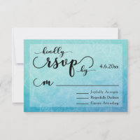 Blue & Aquamarin Watercolor Mandala Modernes Weddi