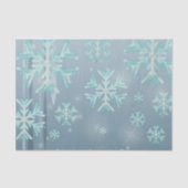 Blue Aquamarin Winter Wonderland Seidenpapier (Vorderseite)